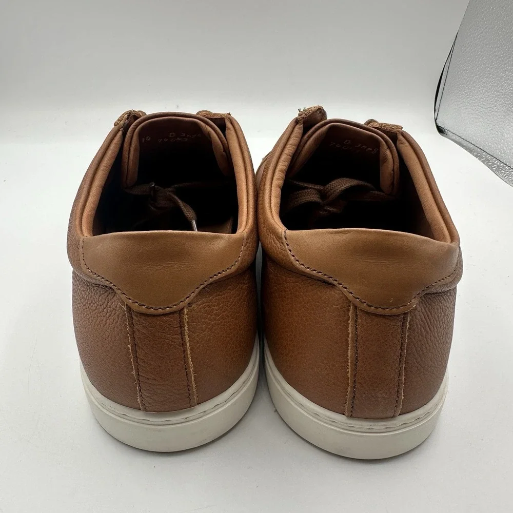 Allen Edmonds Courtside Sneakers Mens 14 D Walnut Brown Leather Lace-Up Shoes‎